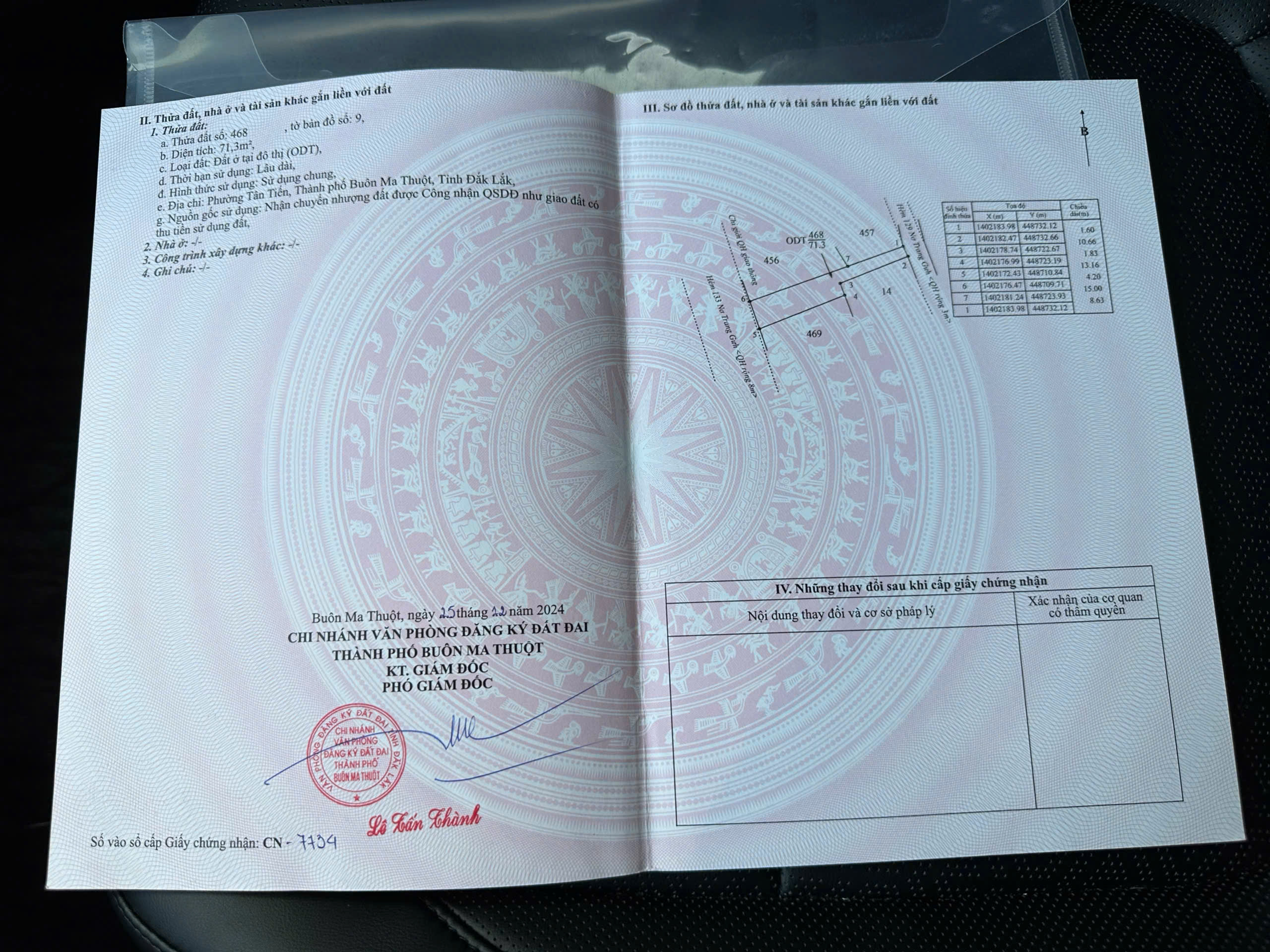 Sổ đỏ thổ cư 100% nhà đất hẻm 133 Nơ Trang Gư Buôn